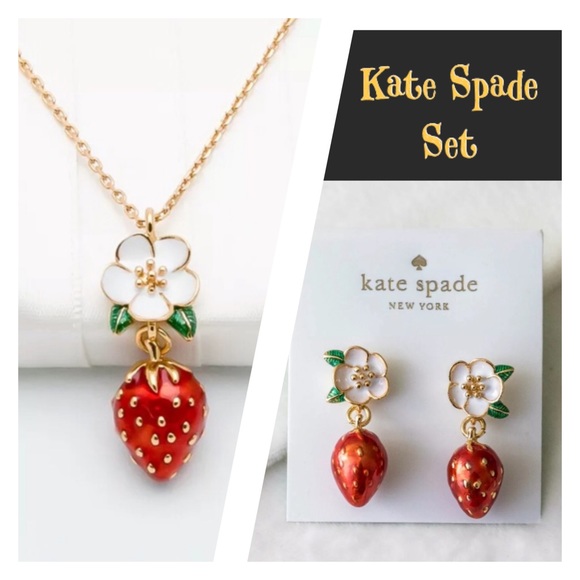 kate spade Jewelry Kate Spade Picnic Perfect Strawberry Set Poshmark